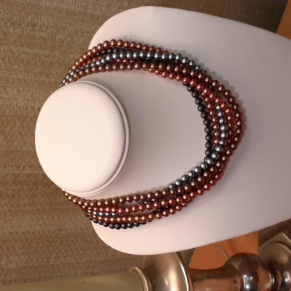 Vintage 5-Strand Pearl Necklace U144 - Picture 12 of 14